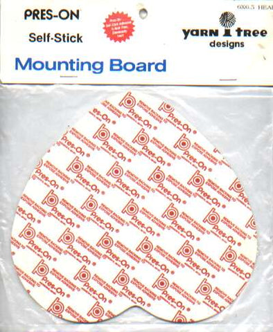 Mounting board, 6x6.5 inch heart, Pres-on, self-stick