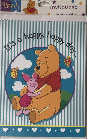 Disney Winnie the Pooh Invitations - 8 Pack
