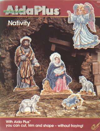 Nativity cross stitch Aida Plus  4806