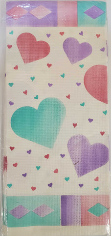 Watercolor Hearts Table Cover