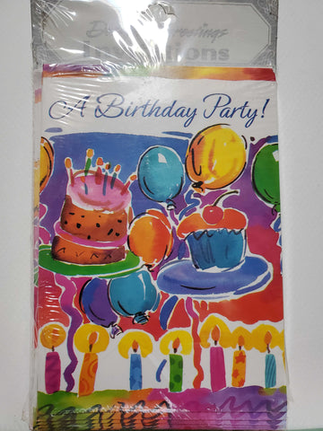 Designer Greetings A Birthday Party Invitations - 8 count