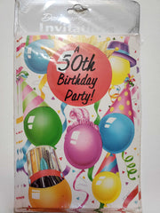 Designer Greetings A 50th Birthday Party Invitations - 8 count