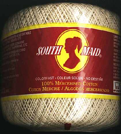 South Maid size 10 color 429A New Ecru crochet cotton