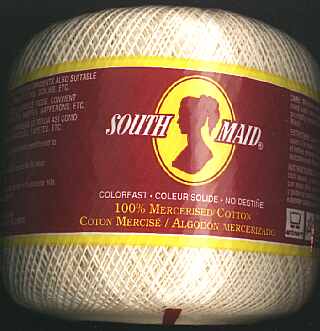 South Maid size 10 color 429A Cream crochet cotton