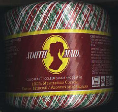 South Maid size 10 color 453 Shaded Christmas crochet cotton 350 yds
