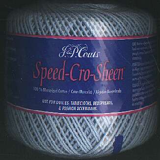 JP Coats speed cro-sheen color 4 Blue 100 yds size 3