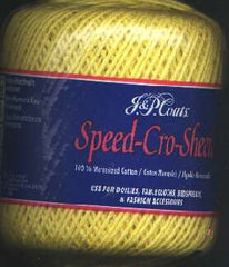JP Coats speed cro-sheen color 10A Carnary Yellow 100 yds size 3