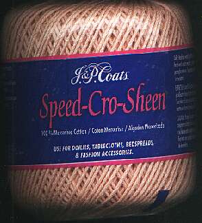 JP Coats speed cro-sheen color 161 Peach 100 yds size 3