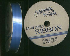 Satin sheen ribbon 3/4 in. x 20 ft. LIGHT BLUE