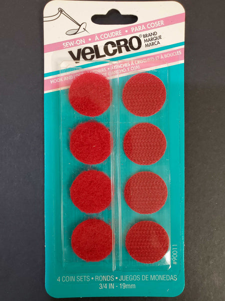 Sew On Velcro - Red