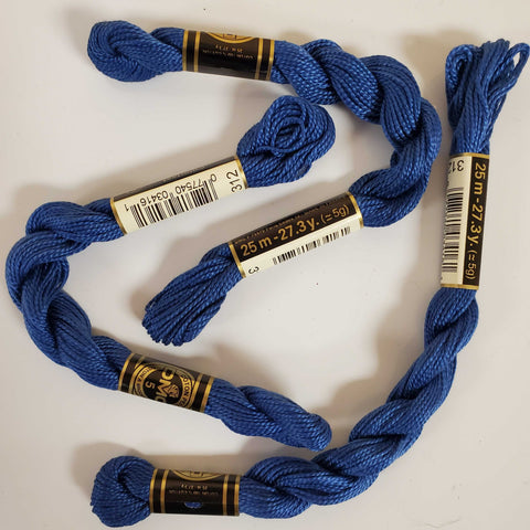 Dark Blue Pearl Cotton Size 5 Thread by DMC