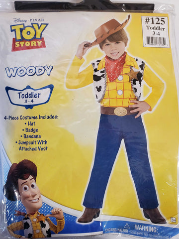 Toy Story's Woody Costume - Toddler (Ages 3-4)