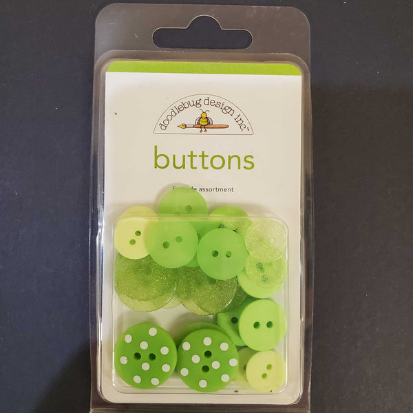 Doodlebug Design Buttons - Limeade