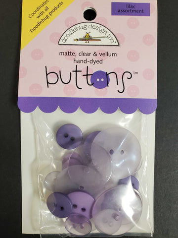 Doodlebug Design Buttons - Lilac Assortment