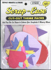 Scrap-ease acid free hearts and stars cutouts