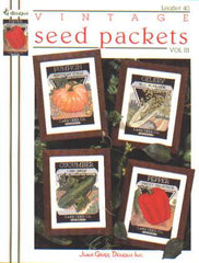 Vintage seed packets volumne III cross stitch leaflet, 40