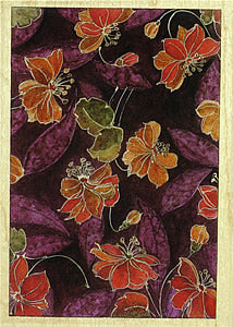 Batik Island Floral  stamp for scrapbook or stamping stamp for scrapbook or stamping