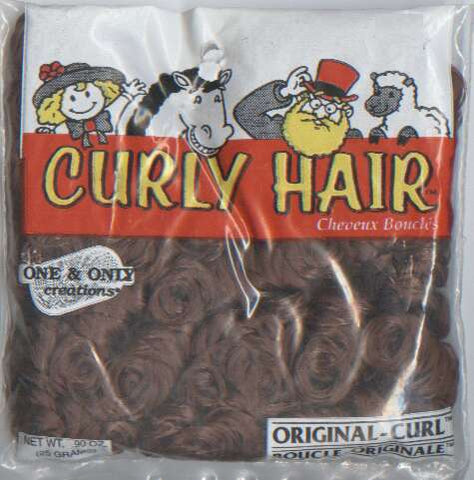 Curly hair, original curl Autumn Brown