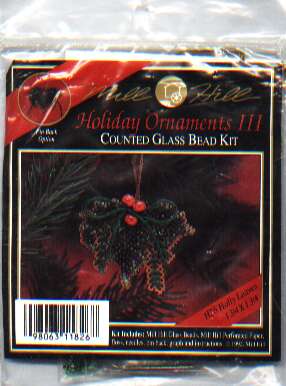 Mill Hill Holiday ornaments II counted glass bead kit Holly Leaves