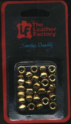 Leather Factory gold pony beads 30 pk