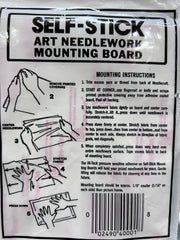 Self-stick art needlecraft mounting board, pres-on, size 5x7 cut to any shape