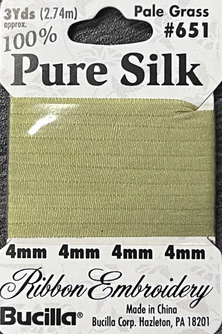 Pure Silk Ribbon Embroidery Pale Grass (3yd)