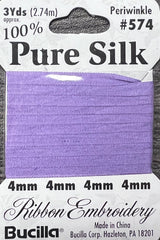 Pure Silk Ribbon Embroidery Periwinkle (3yd)
