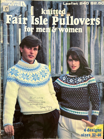 Fair Isle Pullovers for men and women to knit and crochet 240