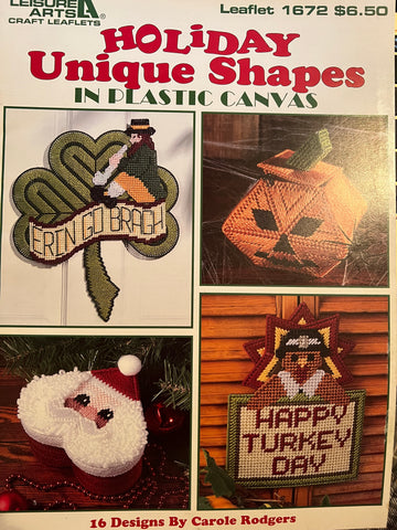 Holiday unique shapes in plastic canvas 16 designs to cross stitch 1672