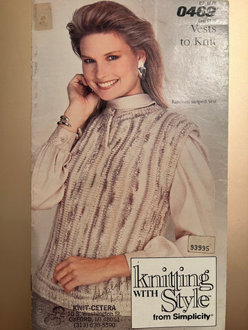 Knitting with style from Simplicity, vest to knit and crochet 0469
