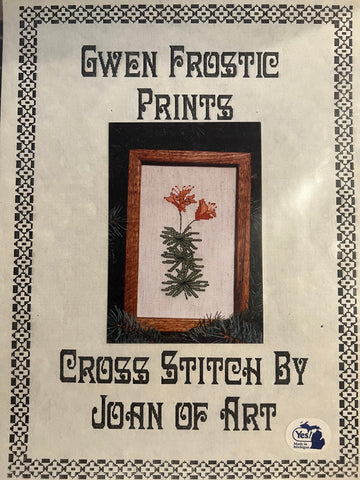 Gwen Frostic Prints floral cross stitch 268