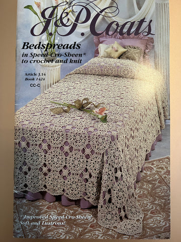 Bedspreads in speed-cro-sheen to crochet and knit, book 1424