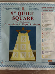 Jack Dempsey needle art 9" Quilt Squares Hope Ribbons #60