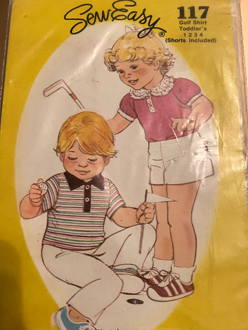 Sew Easy toddler golf shirt and shorts 117