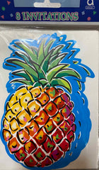 Amscan Pineapple Paradise Invitations - 8 Pack