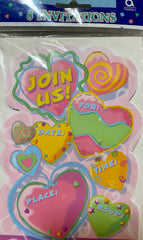 Amscan Whimsical Hearts Join Us Invitations - 8 Pack