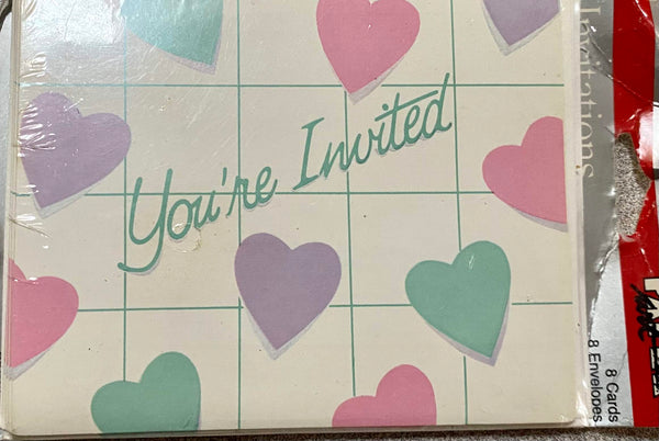 Paper Art Soft Heart Invitations - 8 Pack