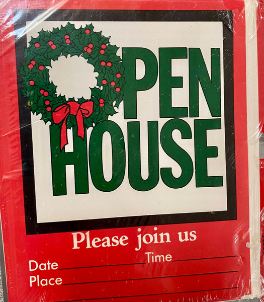 Paper Art Open House Christmas Invitations - 8 Pack