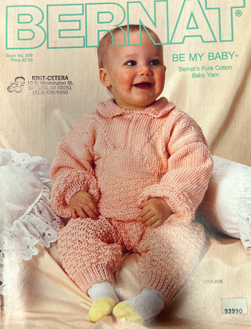 Be my baby, pure cotton baby yarn pullover, dress, pants to knit crochet  606