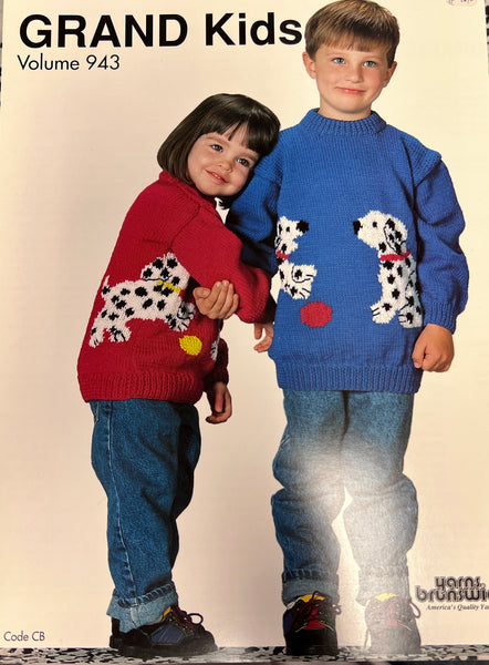 Grand kids pullovers by Brunswick to knit or crochet 943