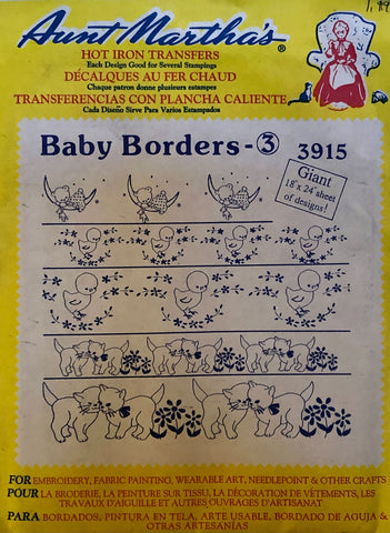 Aunt Martha's Baby Borders - 3 Hot Iron Transfer