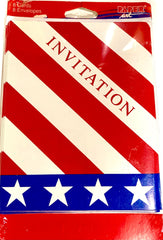 Paper Art Patriotic Invitation - 8 Pack