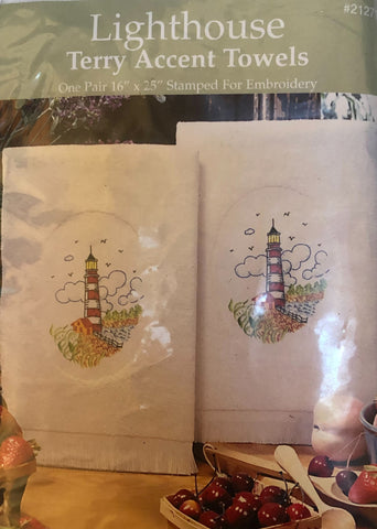Lighthouse Terry Accent Towels 16" x 25"
