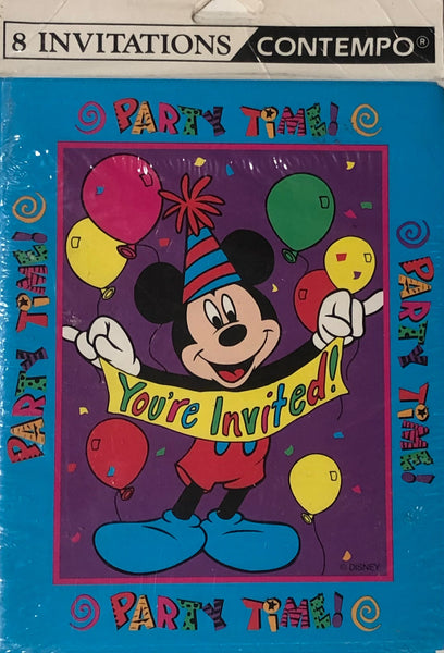 Disney Contempo Mickey Mouse Party Time Invitations - 8 Pack