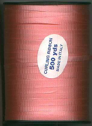 Poly curling ribbon PINK 9/16 inch by 500 yards