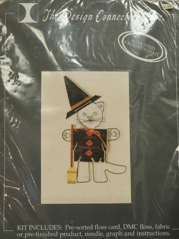 Happy Halloween Cat Cross Stitch by The Design Connection