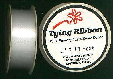 Tying ribbon 1 in. x 10 ft WHITE