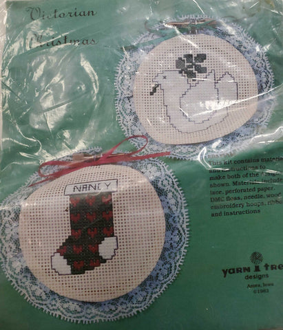 Victorian Christmas Double Cross Stitch Kit by Yarn Tree