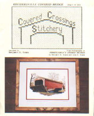 Kreidersville covered bridge cross stitch chart  LAST ONE