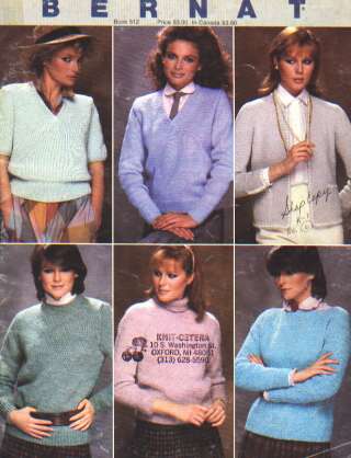 Pullover, jacket 10 different designs crochet knit 512 *last one*